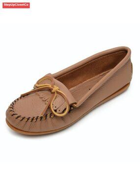 Deerskin Mocc Hand Stitched Fringe Pull-On Slipper